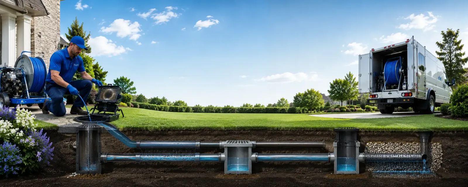 Outdoor drain cleaning information for Four Corners, MT